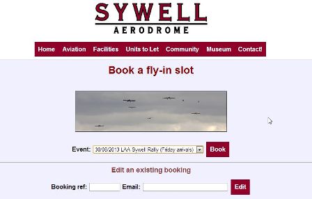 Sywell fly-in bookings